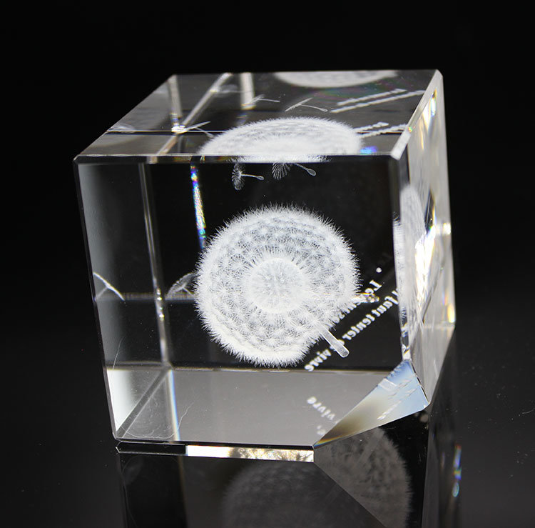 Blank K9 Crystal Glass Cube for Engraving with Any DIY as Present for Friend