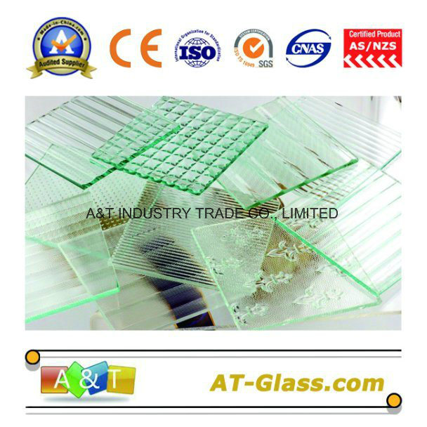3~8mm Patterned Glass/ (Tempered Grade) Used for Window, Furniture, etc