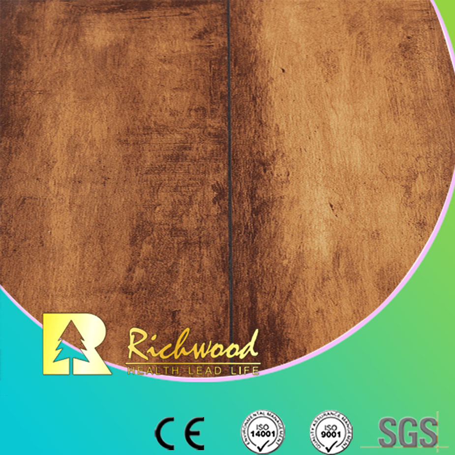 Household 12.3mm E1 AC4 Woodgrain Texture Waterproof Laminate Floor
