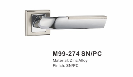 Zinc Alloy Tubular Lever Door Handle (M99-274 SN/PC)