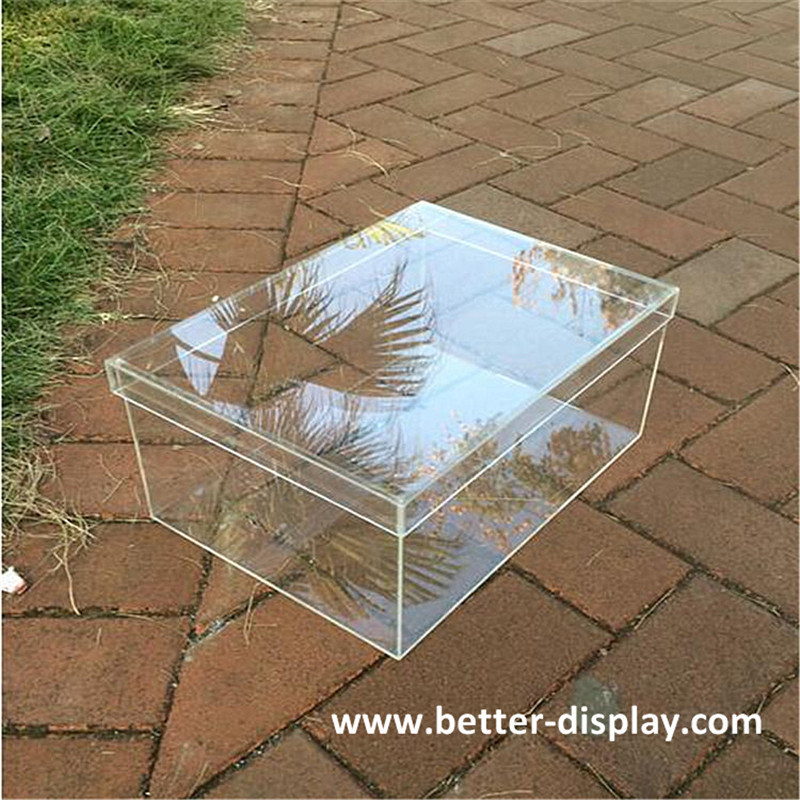Clear Perspex Plexiglass Shoe Box