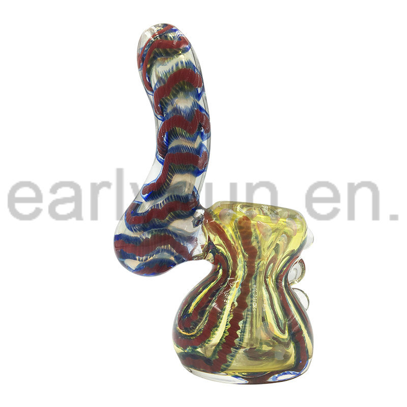 Colored Inner Glass Pipe Recycler Glass Oil Rig Bubbler (ES-HP-543)