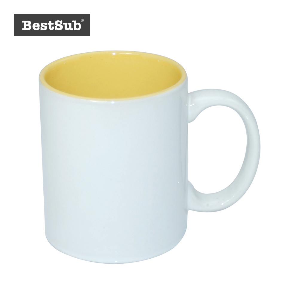 Bestsub 11 Oz Two-Tone Yellow Ceramic Sublimation Mug (B11N-03)