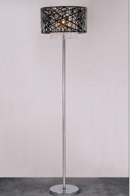 Factory Price Stainless Steel Crystal Floor Lamp E27 100W