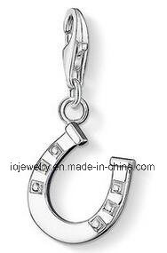 Custom Horse Shoe Design Silver Charm