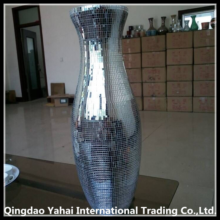 Decorative Houseware Glass Vase with Glass Paster