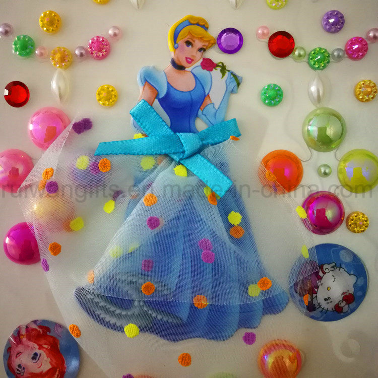 Princess Decorative Colorful DIY Adhesive Pearl Sticker for Girls