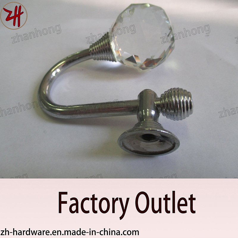 Zinc Alloy Beautiful Window / Curtain Hook with Color Crystal (ZH-2074)