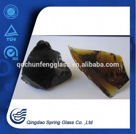 Decorative Dark Amber Clear Glass Rocks