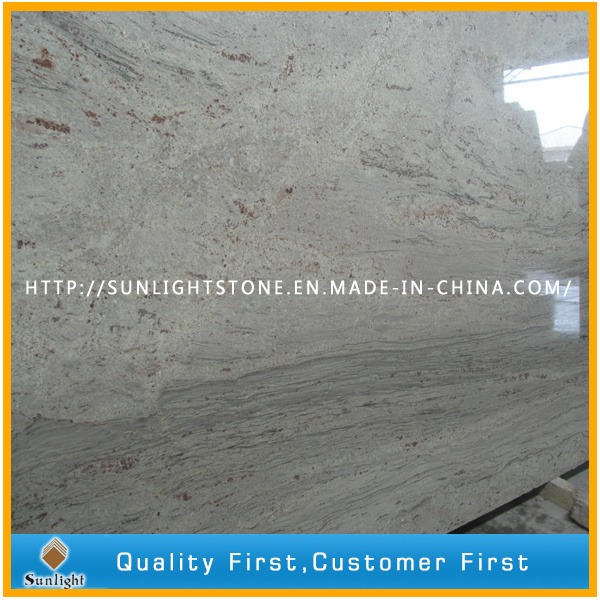 Polished India River White Granites Slabs for Countertops and Tiles