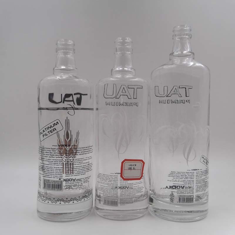 OEM Recycled Empty Vodka Rum Glass 500/700ml Wine Liquor Bottle