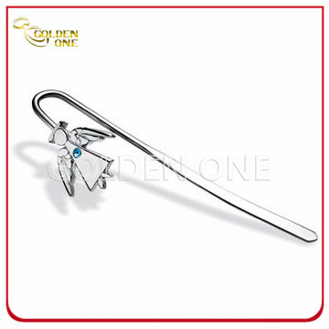 Custom Made Little Angel Metal Bookmark with Crystal