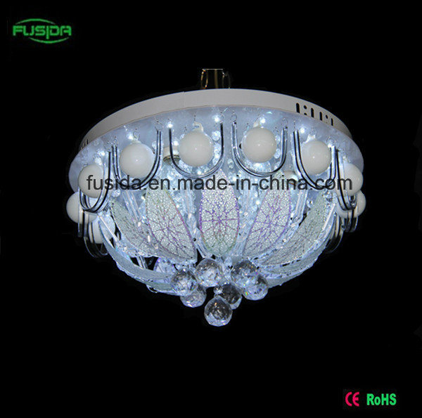2015 New Design Glass Crystal Ceiling Light 450mm with MP3 and Remove Control for Sale