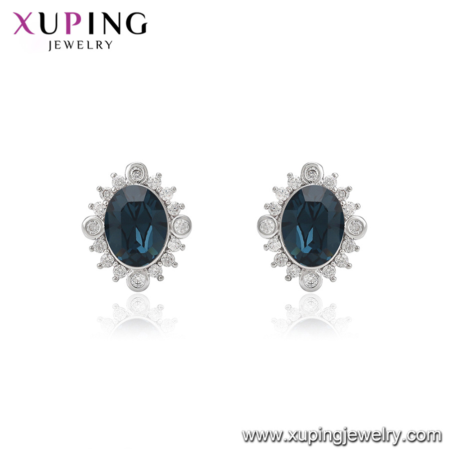 Xuping Fashionable Hot Sale Jewellry, Crystals From Swarovski Gold Earrings Design in Dubai