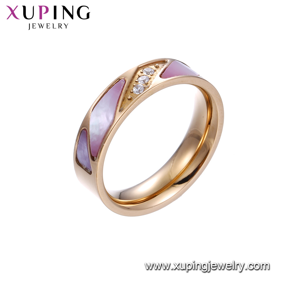 15119 Xuping Fashionable Ladies Jewelry Synthetic CZ Inset Rose Gold Finger Ring