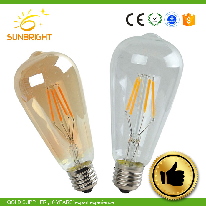 2018 Best-Selling E27 6W B22 Filament LED Bulb Lamp Ce RoHS
