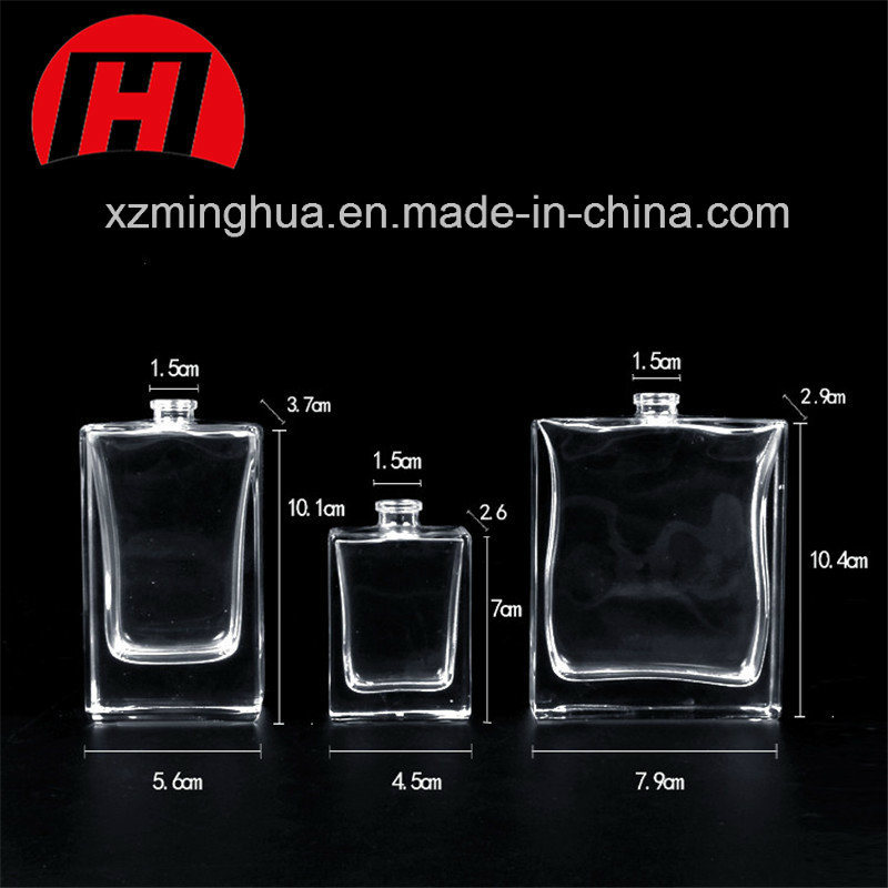 Unique Flat Atomizer Glass Perfume Bottle