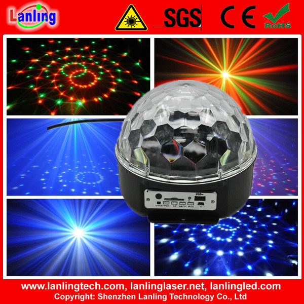 6W Beautiful LED Disco Party Crystal Ball Light MP3