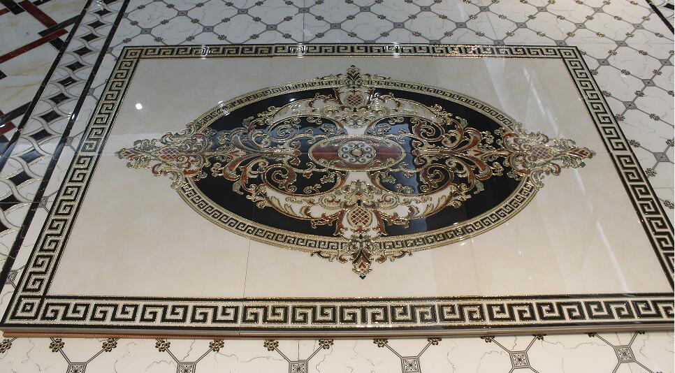 Golden Crystal Ceramic Carpet Floor Tile