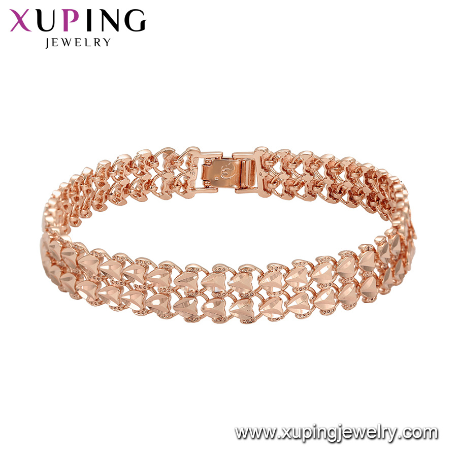 75525 Xuping Elegant Rose Gold Color Bracelet