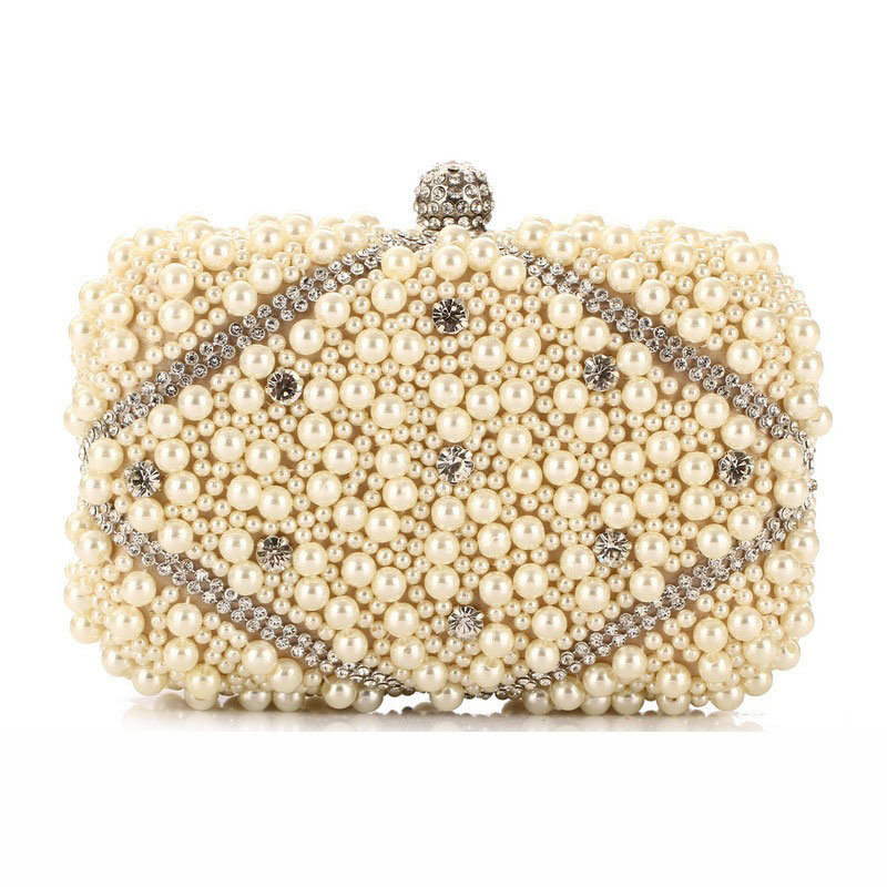 High Quality Fashion Designer Women Handbag Pearl Clutch Bag