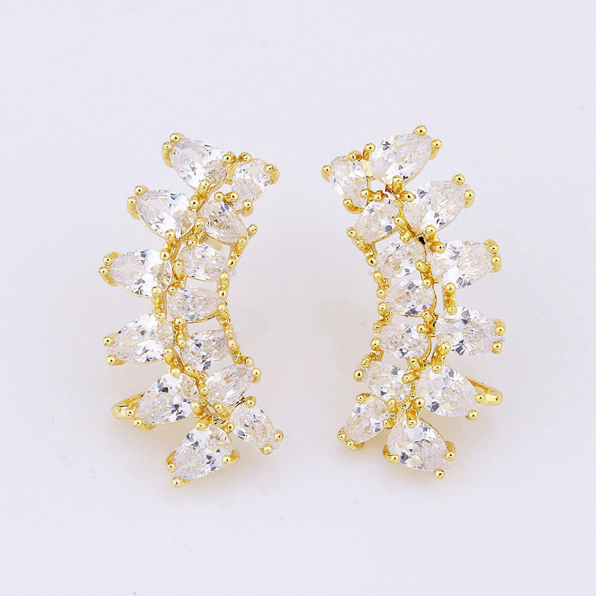 Special Design Women Earring Crystal 18K Gold Earring