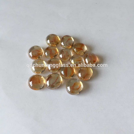 Yellow Glass Pebbles for Swimming Pool Decorative