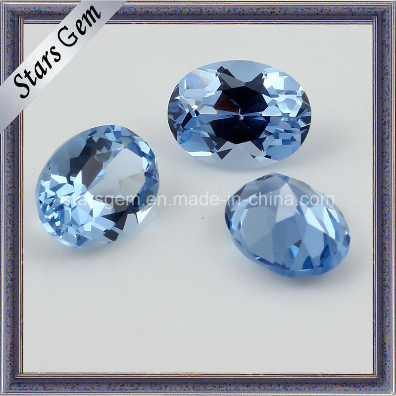 Bright Blue Color Oval Shape Synthetic Spinel