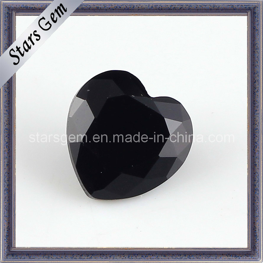 Noble Dark Color Heart Shape Glass for Jewelry