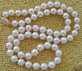 8-9mm Round Natural Freshwater Cultured Pearl Necklace Jewelry