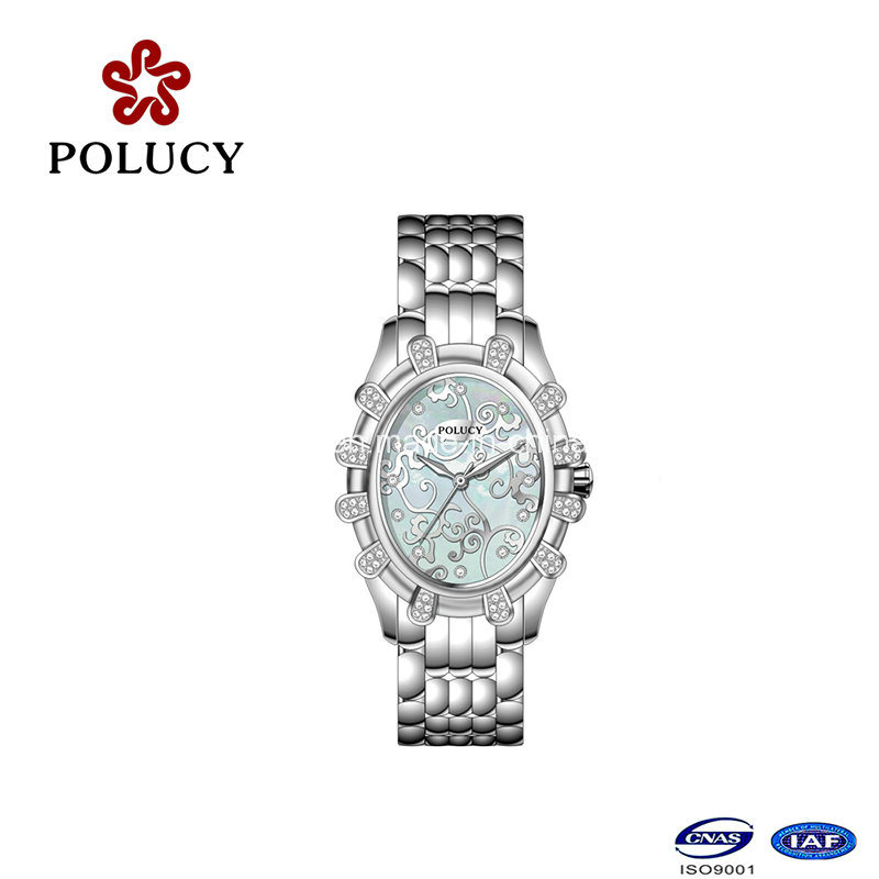 Hot Selling Products Stainless Steel Setting Stones Jewelry Women Watches