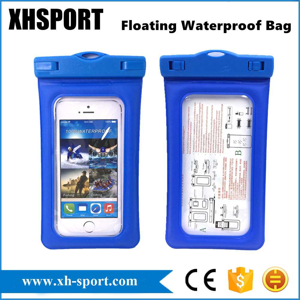 Inflated Floating Beach Swimming Waterproof Cell/Mobile Phone Bag