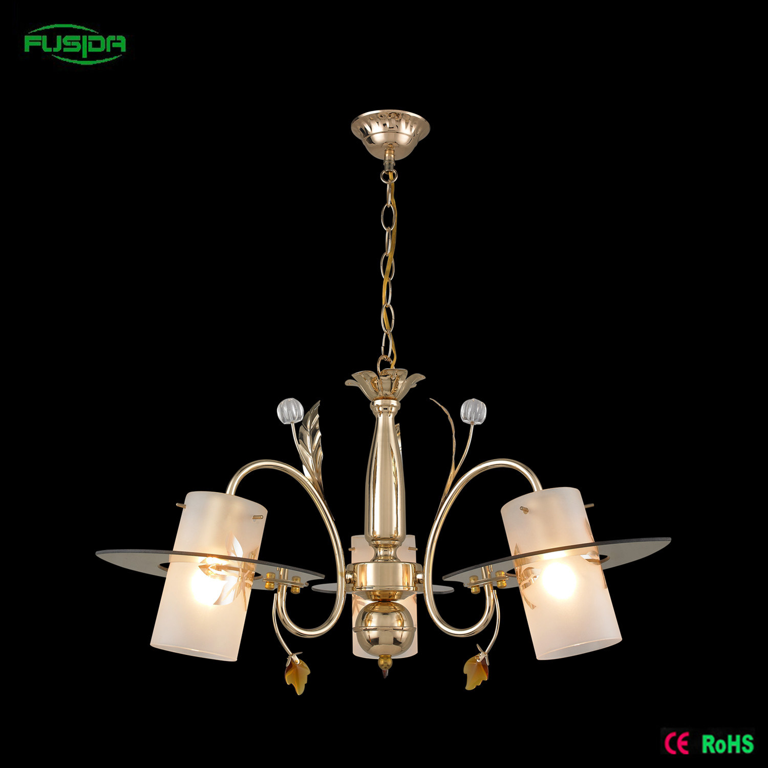 Decorative Indoor Chandelier with Glass Shade Ceiling Lamp