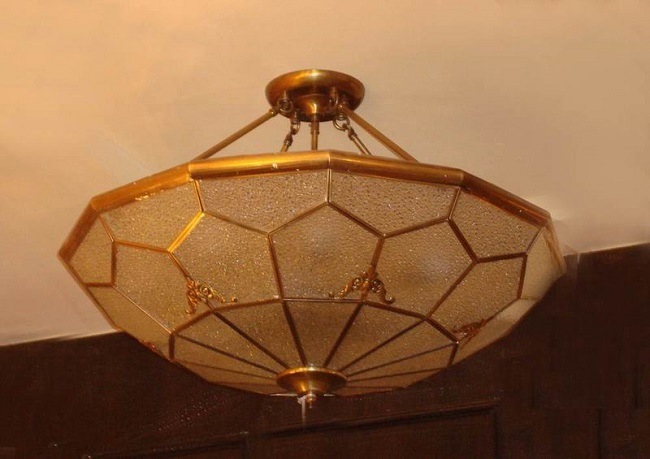 Copper Ceiling Lamp with Glass Decorative 19007 Ceiling Lighting