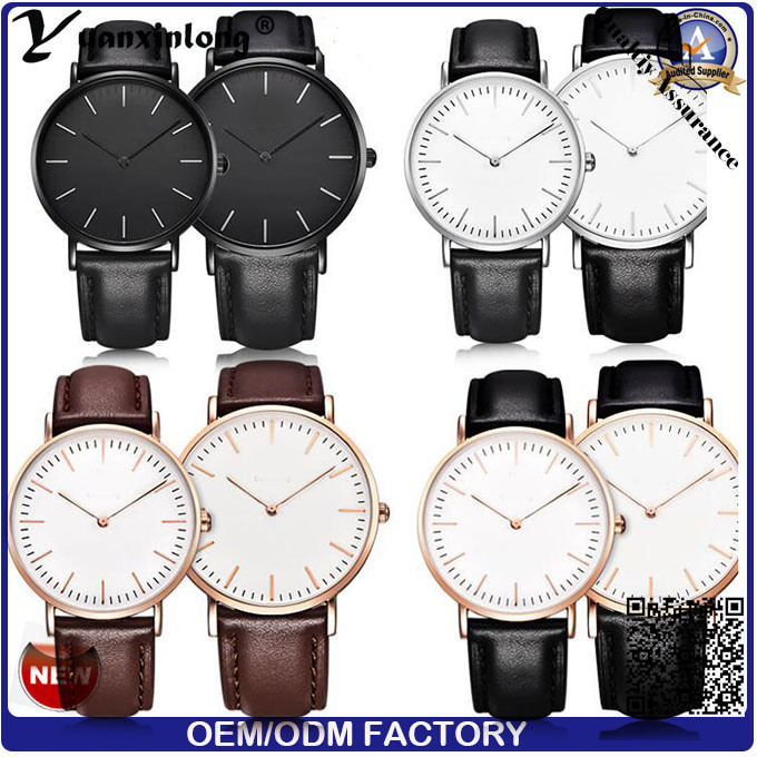 Yxl-004 Womage Brand Fashion Leather Trap Watch Women Fashion Casual Wristwatch Dw Style Luxury Men Sports Quartz Watch