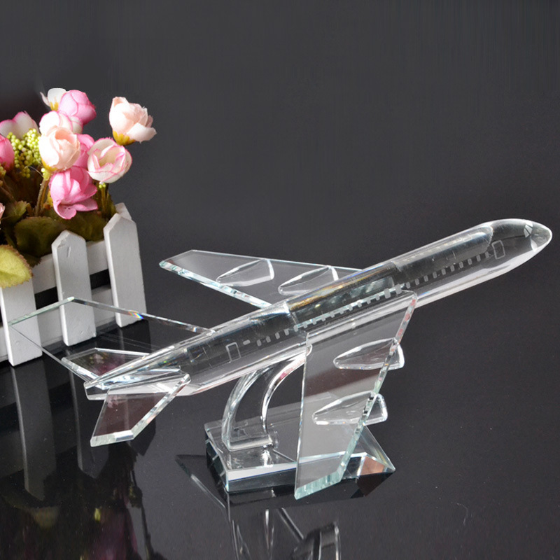 High Quality Souvenirs Airplane Professional Crystal Plane Model