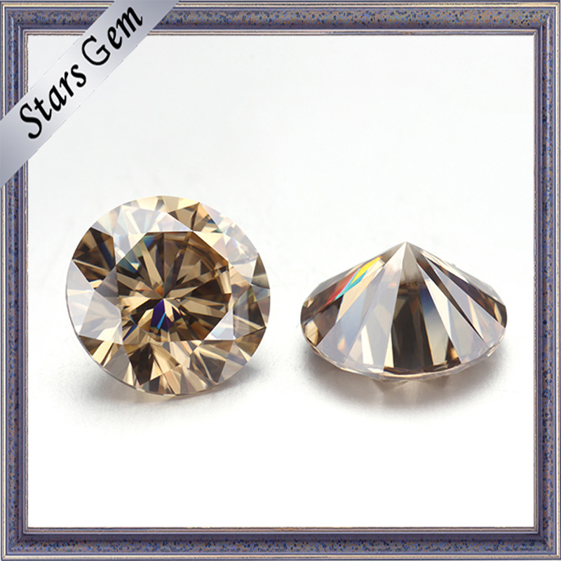 Quality Guarantee Light Champagne Color Lab Created Moissanite