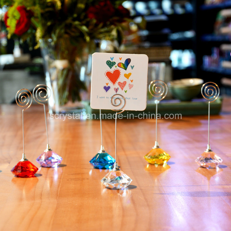 Crystal Place Card Holder Diamond Table Confetti Party Wedding Table Decorati