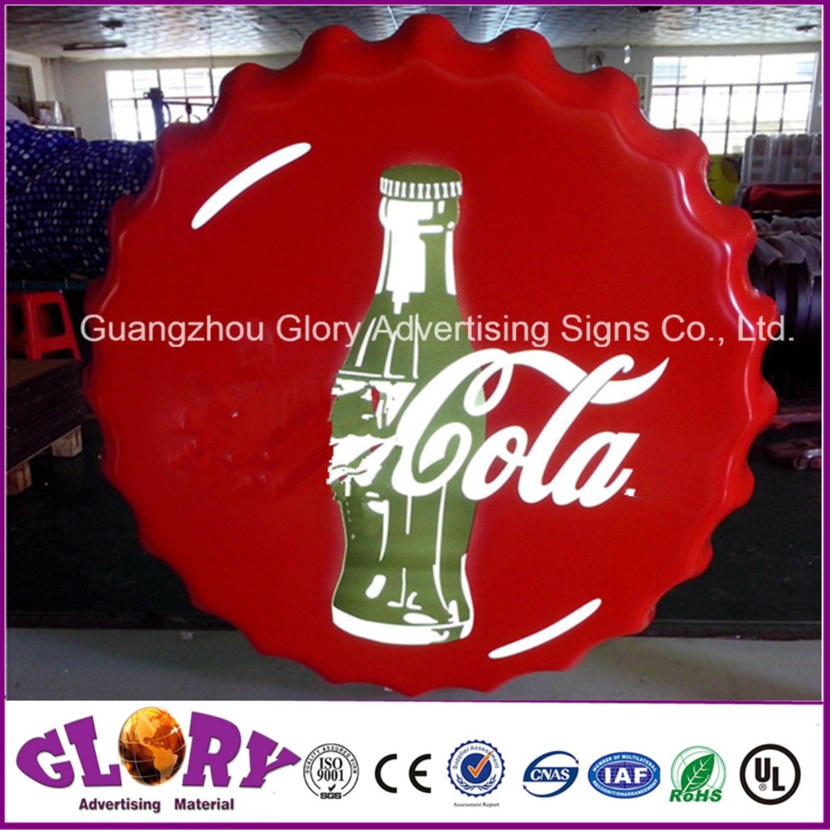 Wall Mounted Coke and Beer LED Light Box for Display