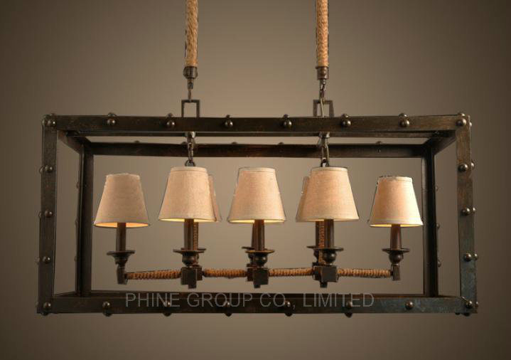 Square Decorative Metal Indoor Top Quality Pendant Lamp