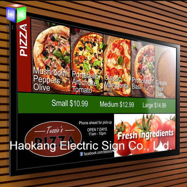 LED Aluminum Snap Picture Frame for Wall Menu Board Advertising Light Box