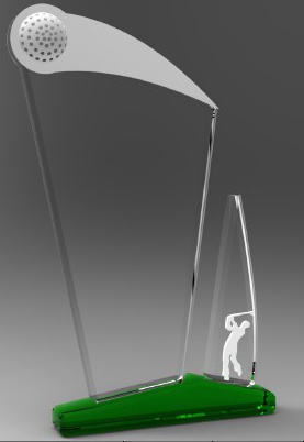 One Hole in The Crystal Trophy