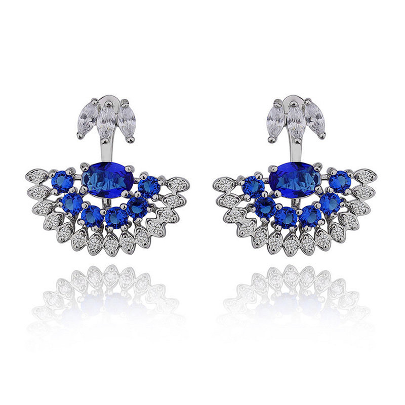 2018 Hot Selling Jewelry Blue Crystal Earring From China Manufacturer