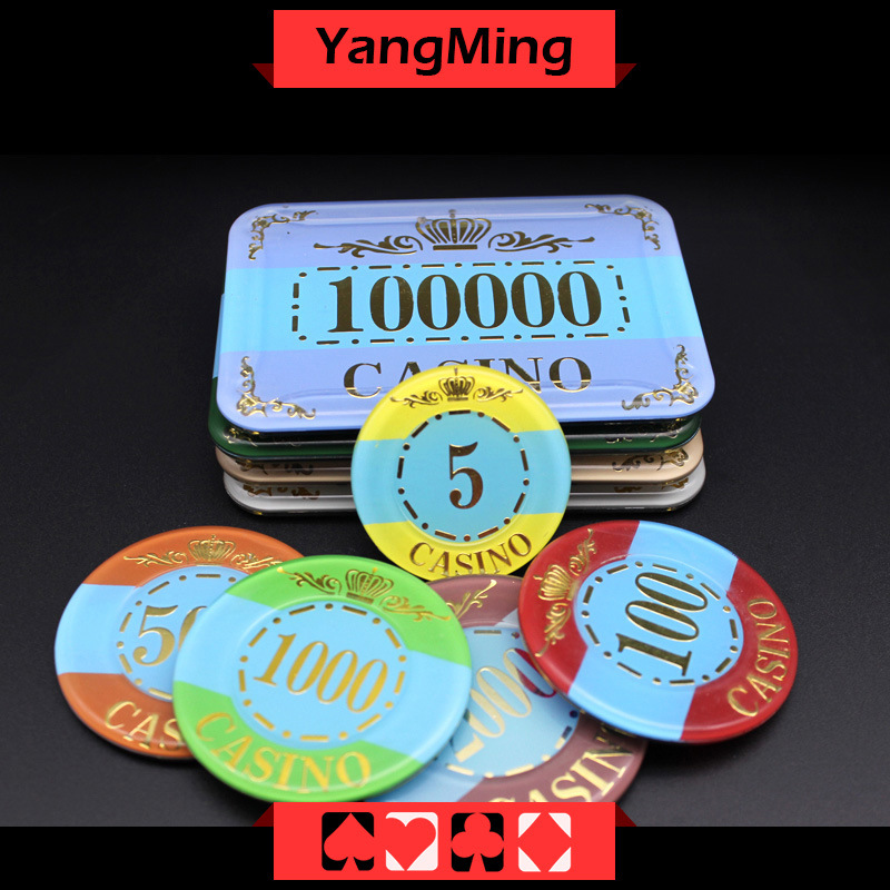 Crown Bronzing Poker Chip with UV Light (YM-CP003-004)