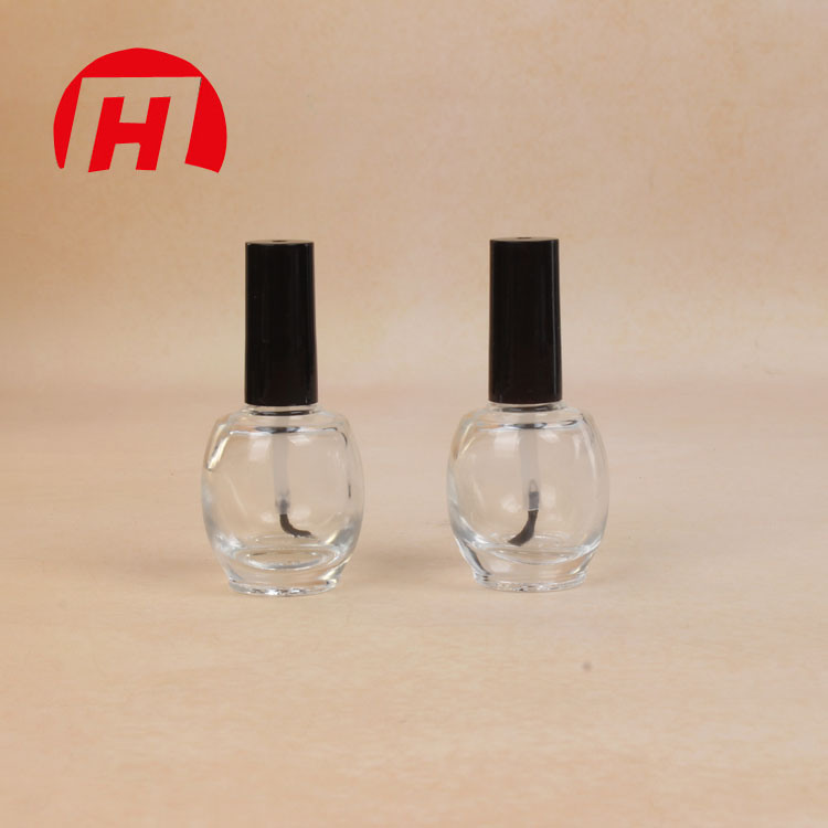 Empty Glass Nail Polish Bottles with Caps and Brush