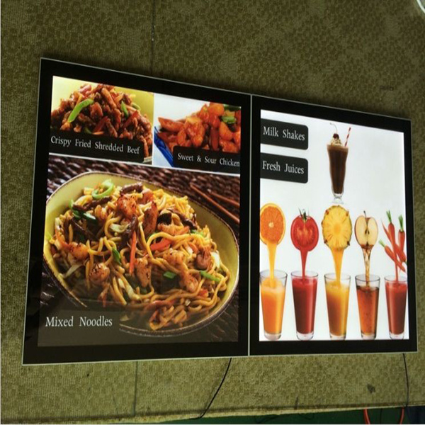 Light Box Fast Food with Restaurant Menu Light Box