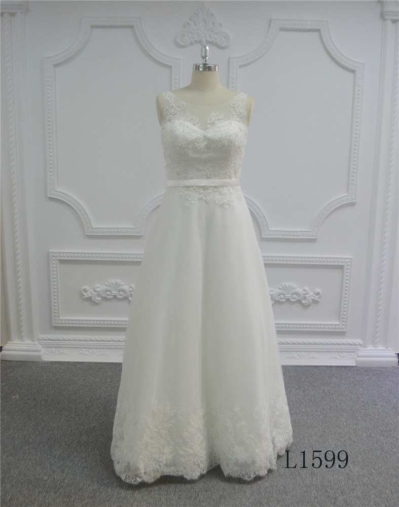 Full-Length Wedding Dress 2017 A-Line Wedding Dress Lace