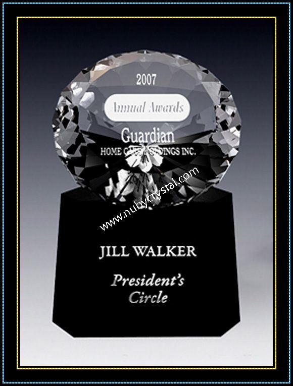 Crystal Radiance Diamond Award 6 Inch Tall