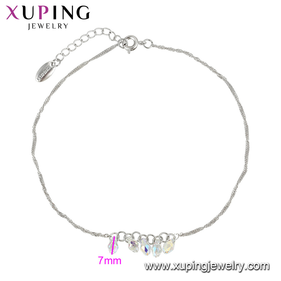 Xuping Silver Color Bracelet, Crystals From Swarovski jewelry