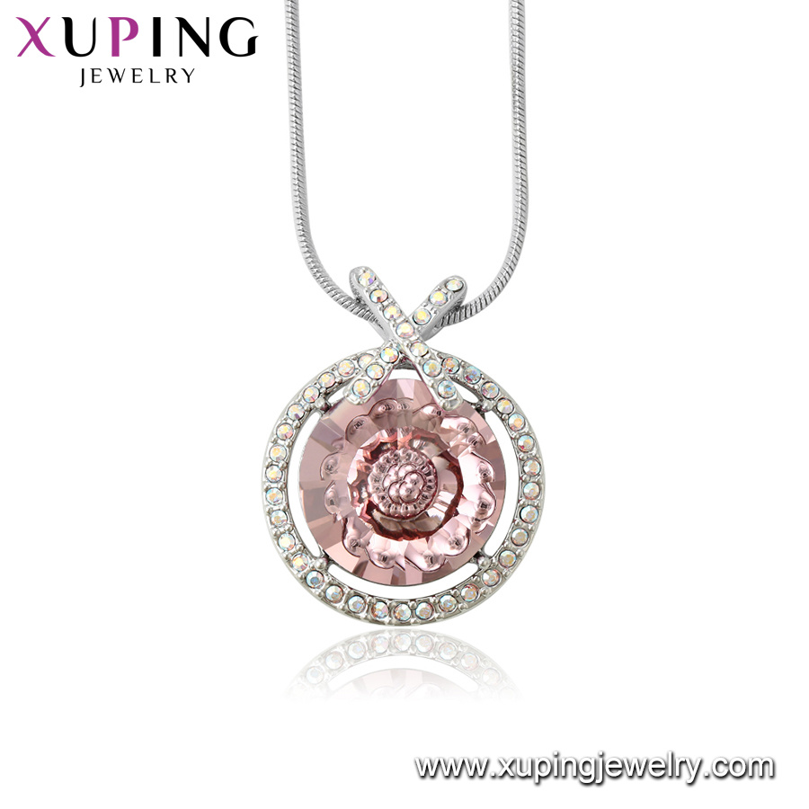 Necklace-00562 Xuping Fake Diamond Necklace Accessories for Woman Jewelry Crystals From Swarovski